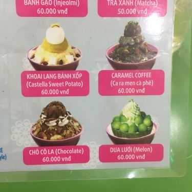 Thực đơn- Cafe Bingsu Ơi