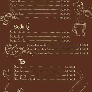 Thực đơn- Bistro Cafe