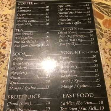 Thực đơn- Blooming Cafe