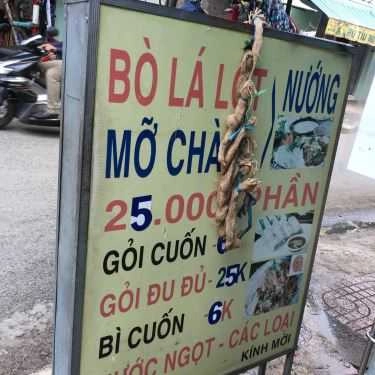 Thực đơn- Ăn vặt Bò Lá Lốt Mỡ Chài - Đường Số 10