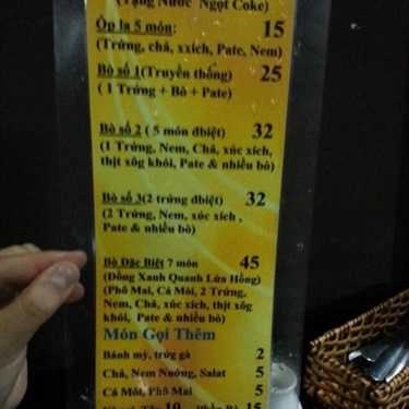Thực đơn- Ăn vặt Bò Né 3 Ngon - Bò Quanh Lửa Hồng - Phan Văn Trị
