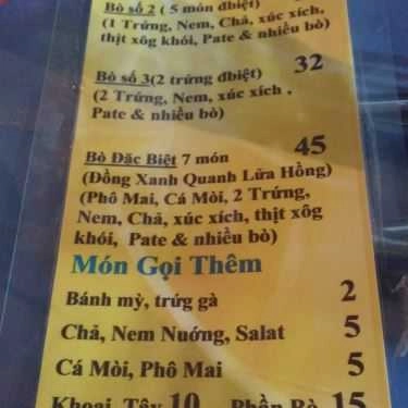 Thực đơn- Ăn vặt Bò Né 3 Ngon - Bò Quanh Lửa Hồng - Phan Văn Trị