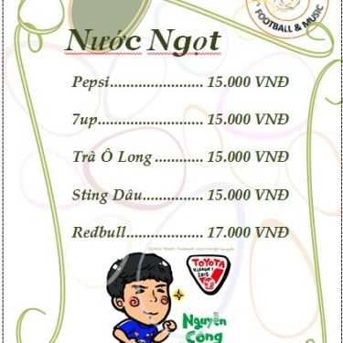 Thực đơn- Bóng Coffee - Cây Trâm