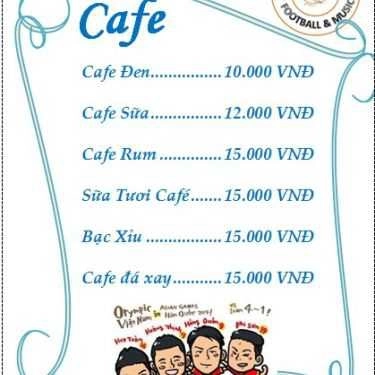 Thực đơn- Bóng Coffee - Cây Trâm