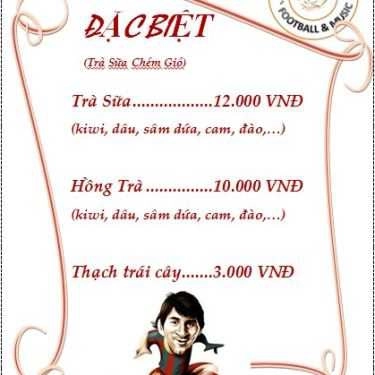 Thực đơn- Bóng Coffee - Cây Trâm