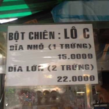 Thực đơn- Ăn vặt Bột Chiên - Chung Cư Nguyễn Thiện Thuật