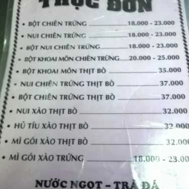 Thực đơn- Ăn vặt Bột Chiên Hải Vân - Đoàn Văn Bơ