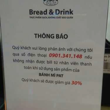 Tổng hợp- Tiệm Bánh Bread & Drink - Bánh Mì Pat