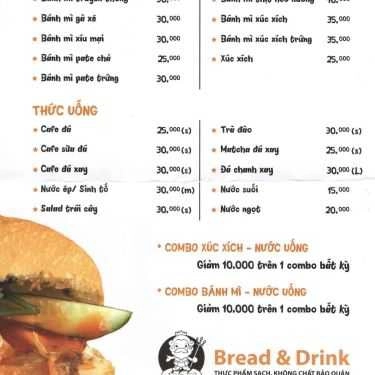 Thực đơn- Tiệm Bánh Bread & Drink - Bánh Mì Pat