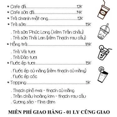 Thực đơn- Break Time Coffee & Tea