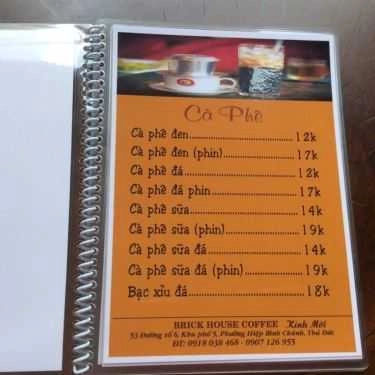 Thực đơn- Brick House Coffee