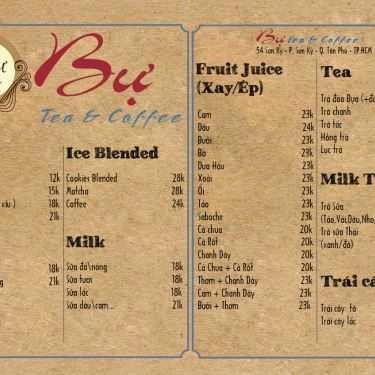 Thực đơn- Bự Tea & Coffee