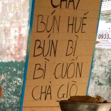 Thực đơn- Quán Ăn Bún Bì Chay
