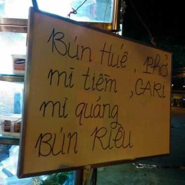 Thực đơn- Quán Ăn Bún Huế Chay