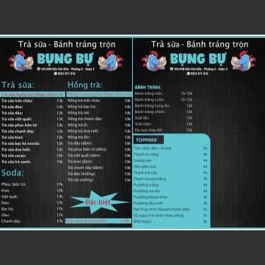 Thực đơn- Ăn vặt Bụng Bự - Trà Sữa & Bánh Tráng Trộn