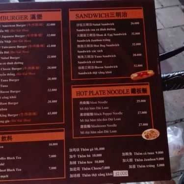 Thực đơn- Ăn vặt Burger Beat