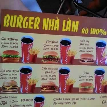 Thực đơn- Ăn vặt Burger Nhà Làm