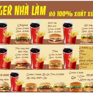 Thực đơn- Ăn vặt Burger Nhà Làm