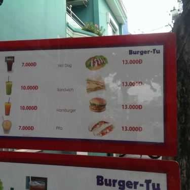 Thực đơn- Ăn vặt Burger Tu - Nơ Trang Long