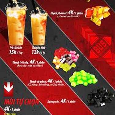 Thực đơn- Cafe Bus - Buble Tea