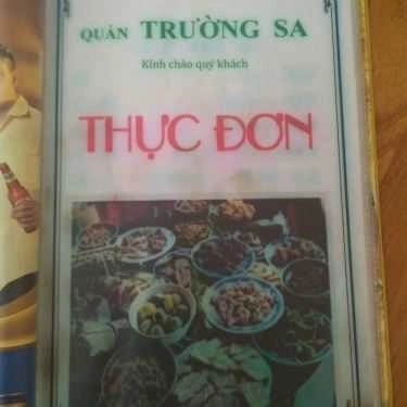Thực đơn- Quán Nhậu Trường Sa - Quán Ăn Gia Đình