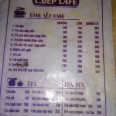 Thực đơn- Ăn vặt C. Đẹp Cafe