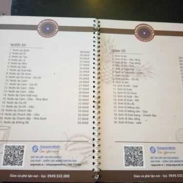 Thực đơn- Cà Phê Nguyên Chất - Phan Xích Long