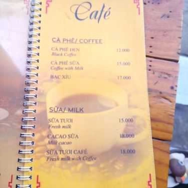 Thực đơn- NyCúp Cafe & Sinh Tố