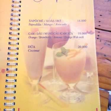 Thực đơn- NyCúp Cafe & Sinh Tố