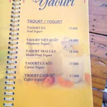 Thực đơn- NyCúp Cafe & Sinh Tố