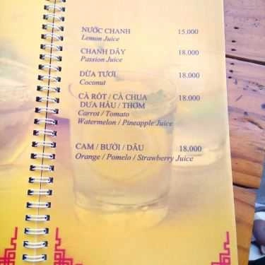 Thực đơn- NyCúp Cafe & Sinh Tố