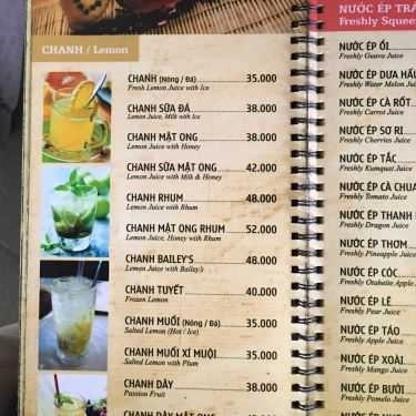 Thực đơn- Cà Phê Phố