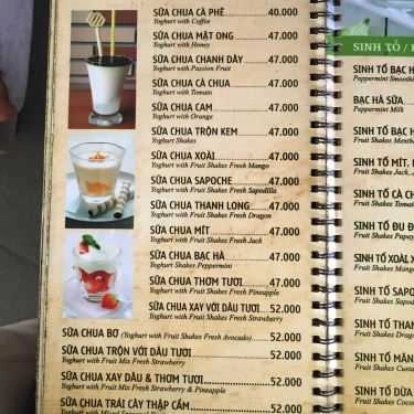 Thực đơn- Cà Phê Phố