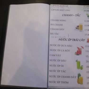 Thực đơn- Phố Nhỏ - Cafe Sân Vườn