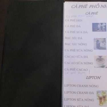 Thực đơn- Phố Nhỏ - Cafe Sân Vườn