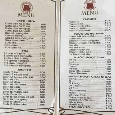 Thực đơn- Vị Ê Đê Coffee