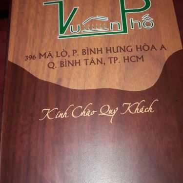 Thực đơn- Vườn Phố Cafe