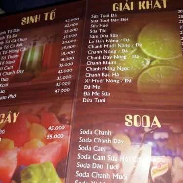Thực đơn- Vườn Phố Cafe