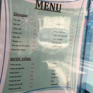 Thực đơn- Ăn vặt Cá Viên Chiên - Giải Phóng