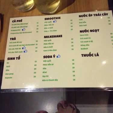 Thực đơn- Cabin - Coffee And More