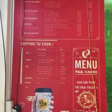 Thực đơn- Cafe Cachi Tea - Nơ Trang Long