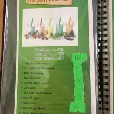 Thực đơn- Bảo My Cafe