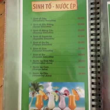 Thực đơn- Bảo My Cafe