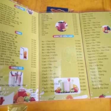 Thực đơn- Cây Si - Cafe & Nước Giải Khát