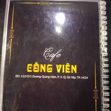 Thực đơn- Công Viên Cafe