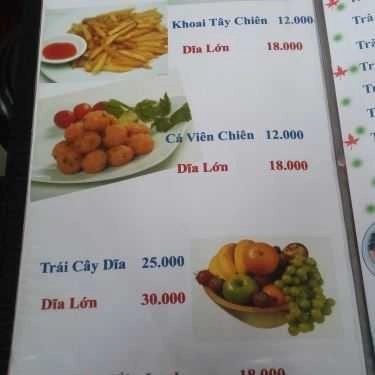 Thực đơn- Đất Việt Cafe - Tô Ký