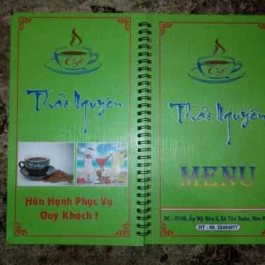 Thực đơn- Thảo Nguyên - Cafe & Kem