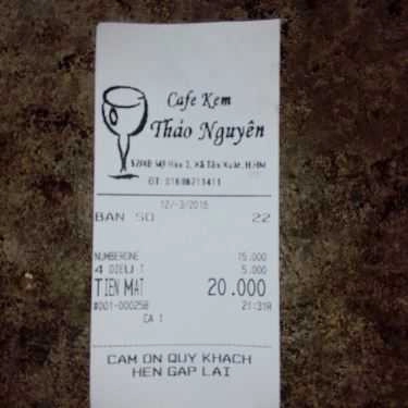 Thực đơn- Thảo Nguyên - Cafe & Kem
