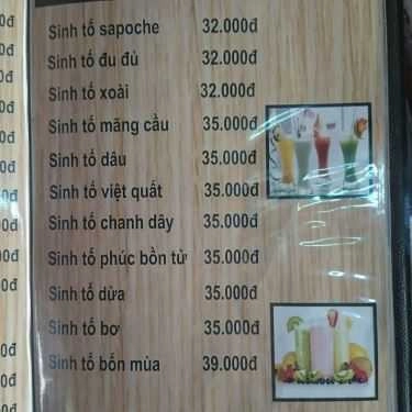 Thực đơn- Nai Cafe