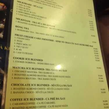 Thực đơn- Nè Coffee